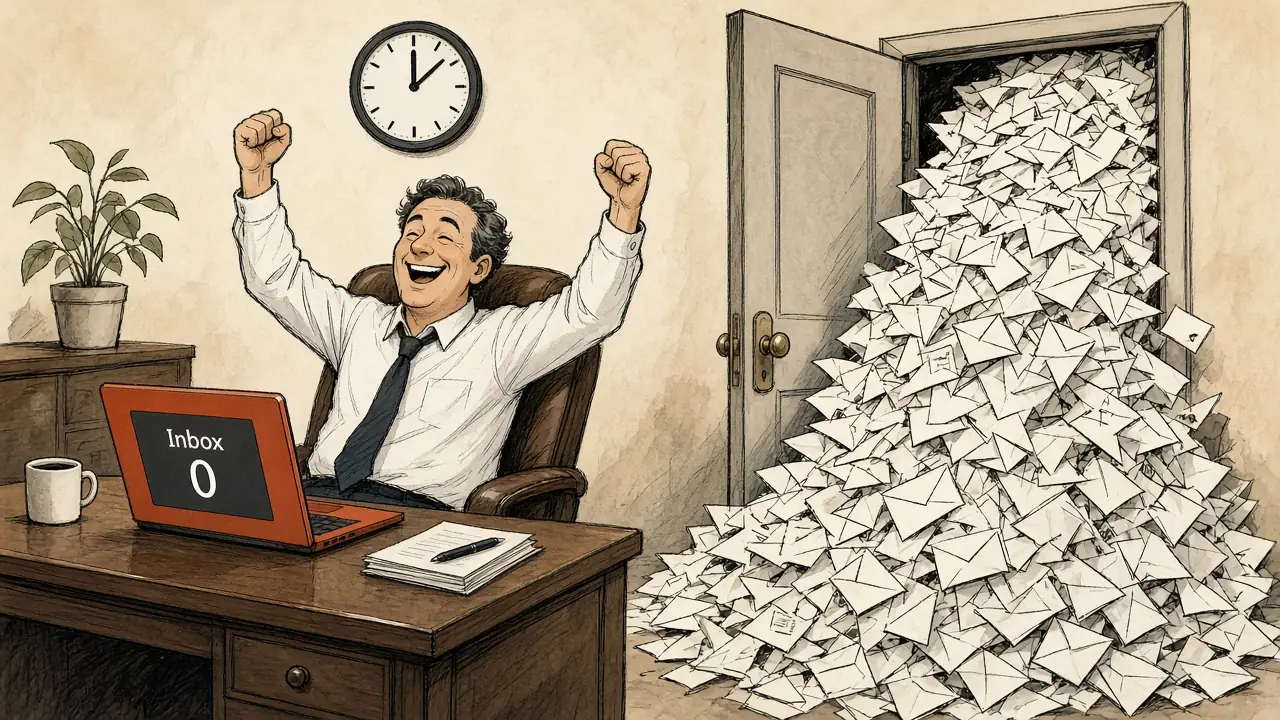 Inbox Zero, a BizHacker.io cartoon