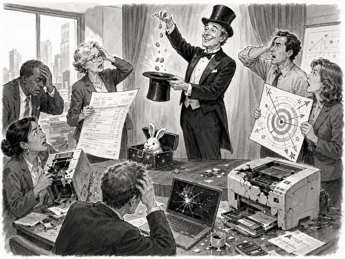 The Budget is a Magic Trick, a BizHacker.io cartoon